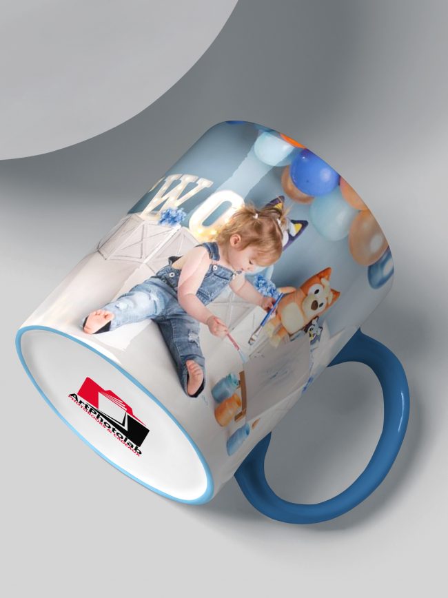 Mug Sublimable Poignée Bleue